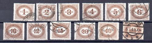 Austria Tasas Nº Yvert 22/33 (o)